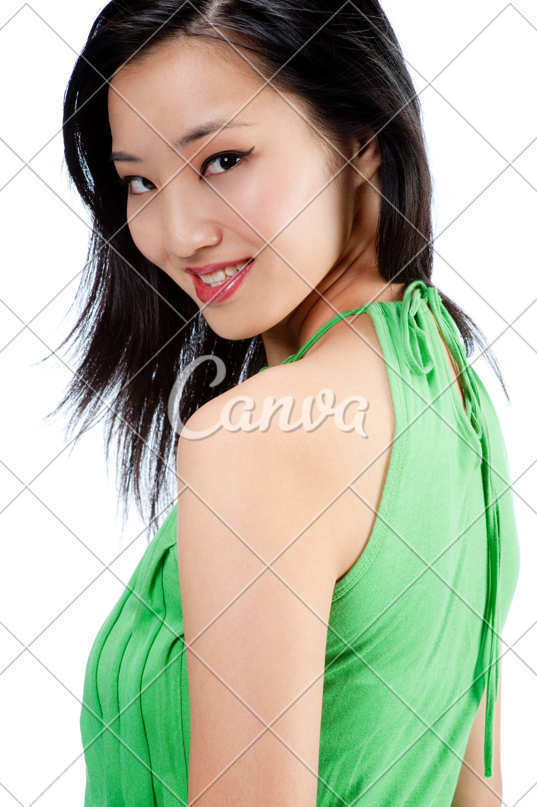 女性快乐白色微笑人群亚洲人苗条彩色图片女人信心