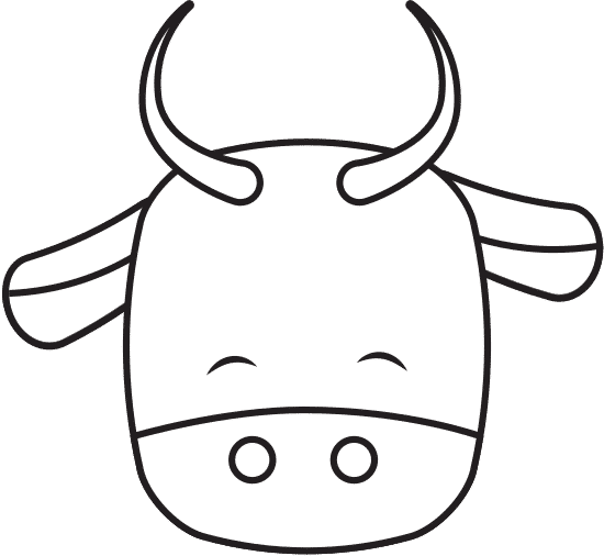 cute ox manger character 