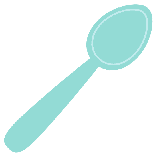 isolated kitchen spoon flat design素材 