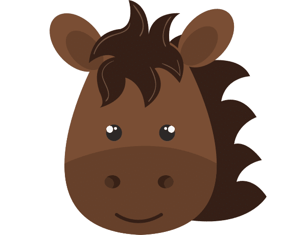 可爱的小马动物人物 cute little horse animal character