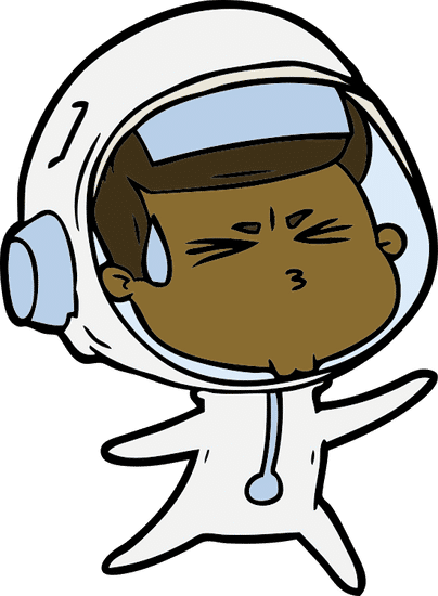 卡通强调宇航员cartoon Stressed Astronaut素材 Canva可画