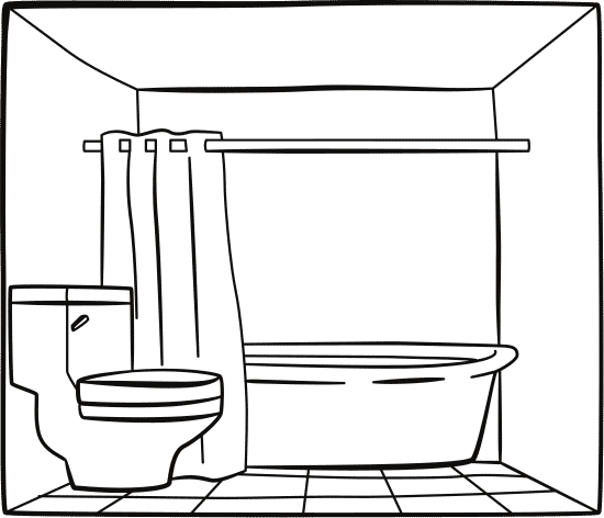 bathroom简笔画图片