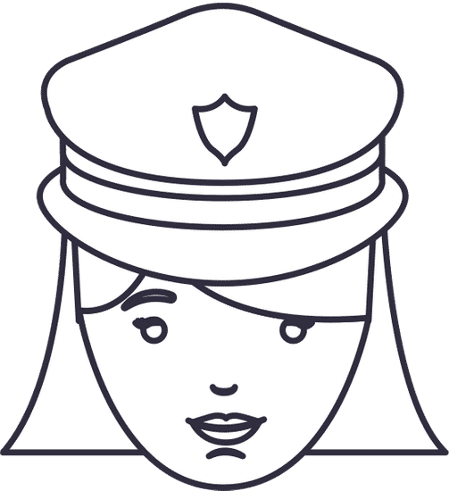 警察女卡通设计 police woman cartoon design