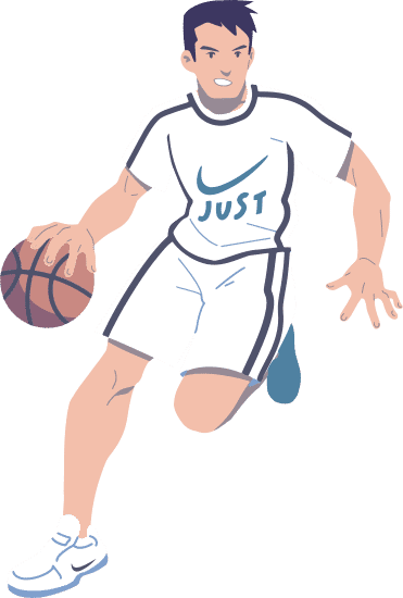 打篮球的男生动漫手绘图片