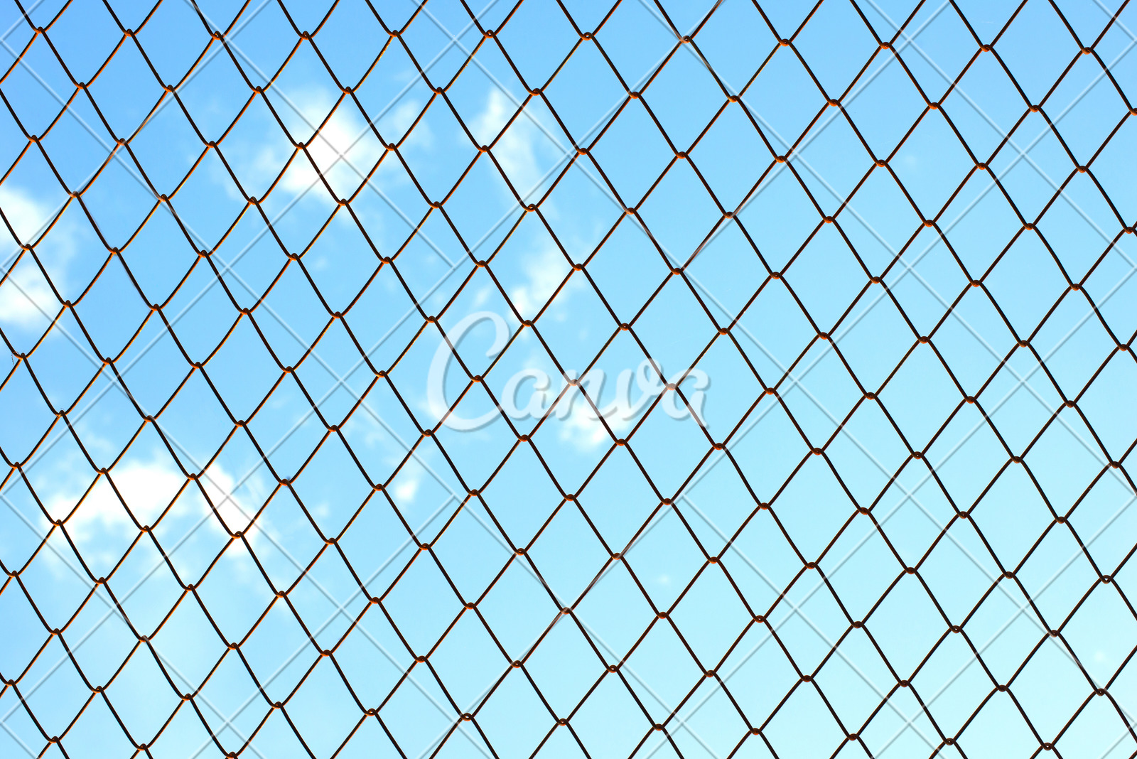 背景天空蓝色户外金属篱笆纹理铁抽象格子图片