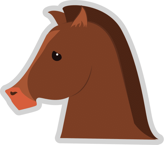 马头插图 horse head illustration