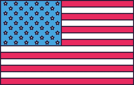 美国国旗 简笔画图片