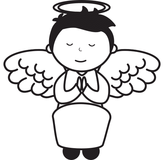 小男孩天使字符 little boy angel character