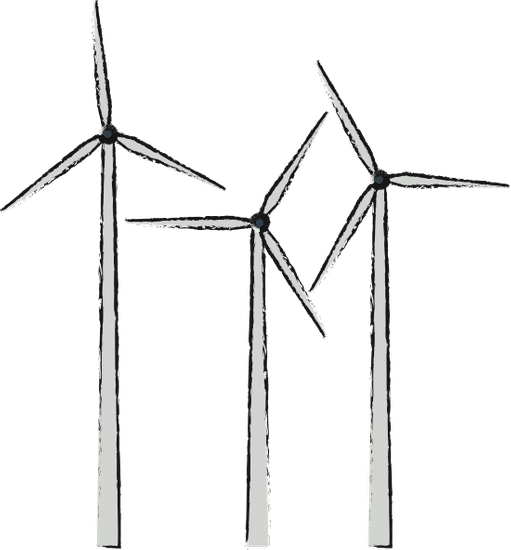 风力发电机素描风力发电机素描 wind turbine sketch wind turbine