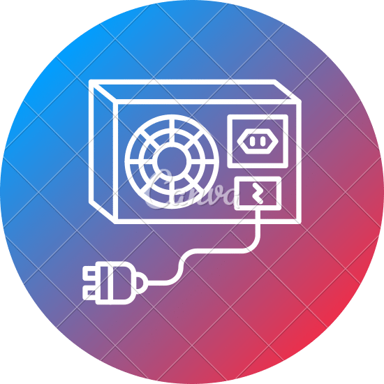 Power Supply Line Gradient Icon 素材 Canva可画