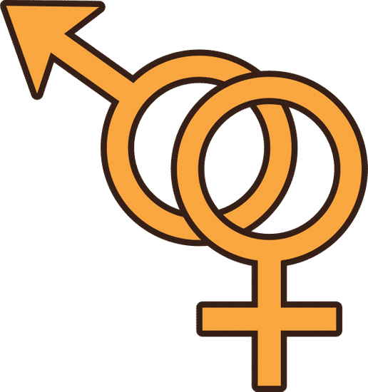 男性和女性性别符号 male and female sex symbol