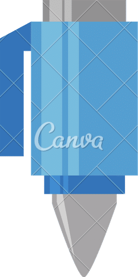 Cartoon Blue Pen Utensil School 素材 Canva可画