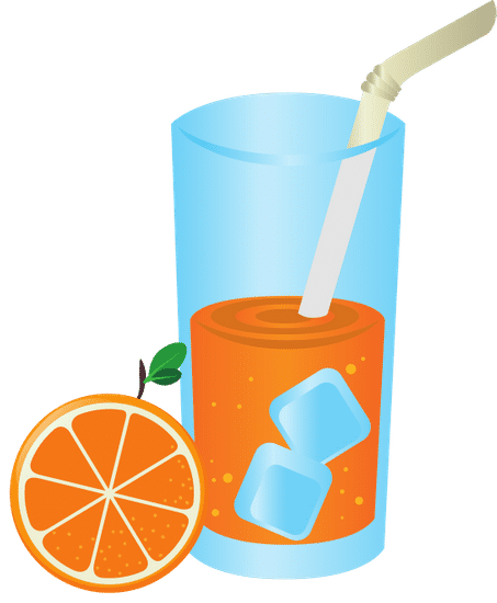 橙汁汽水矢量 orange juice vector
