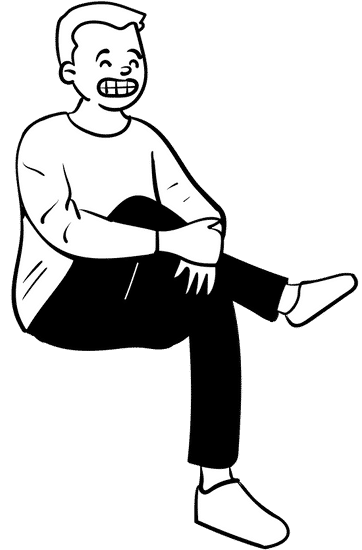 男生跷二郎腿动漫图片