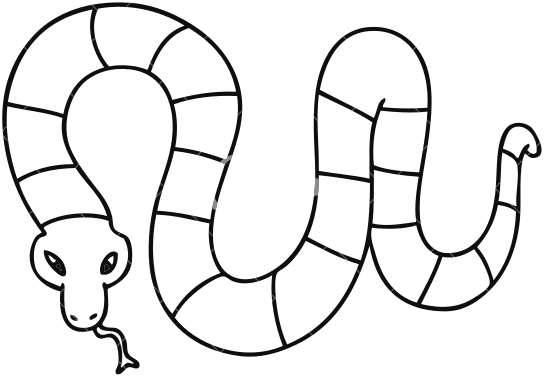 quirky line drawing cartoon snake 