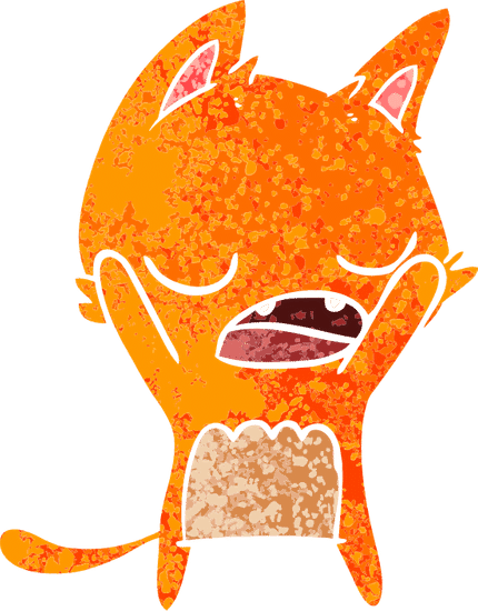 Cartoon Cat Yawning - 素材 - Canva可画