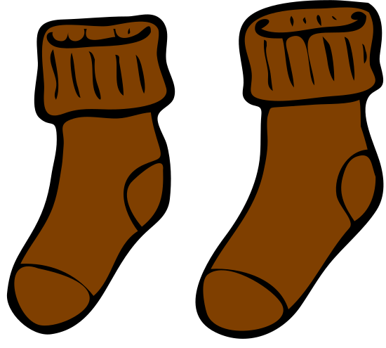 brown socks illustration 