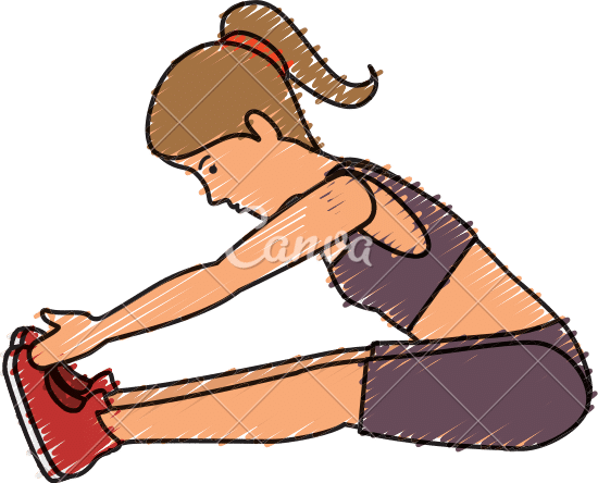 Athlete Woman Doing Exercise 素材 Canva可画 6766