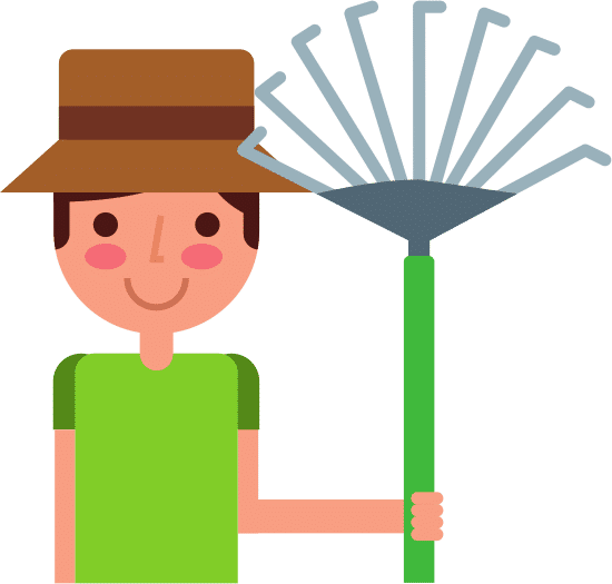 Cartoon Fork Gardener - 素材 - Canva可画