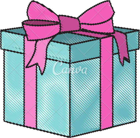 gift bow vector outline