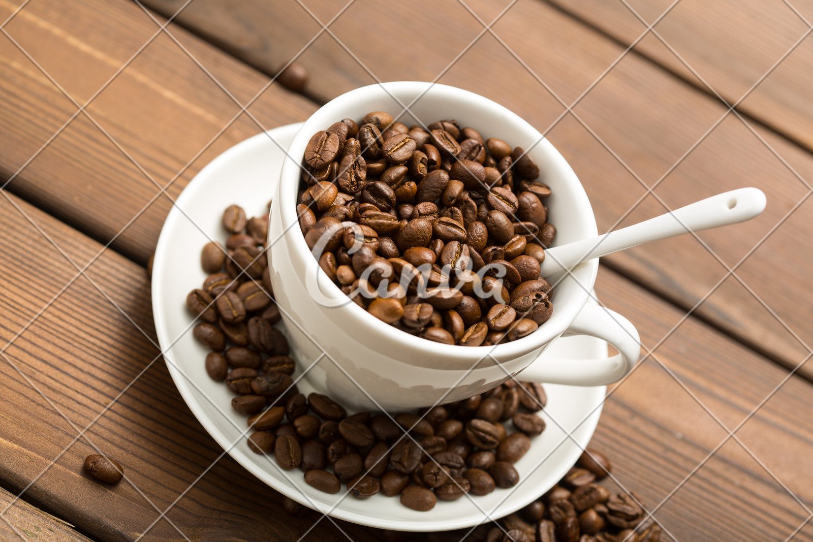 主题简单创意咖啡饮料杯子褐色清新木板饮食