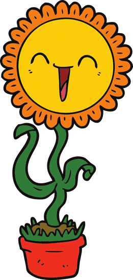 cartoon sunflower