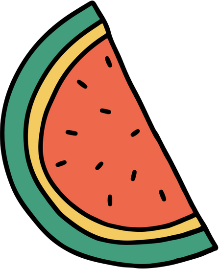 cute watermelon slice