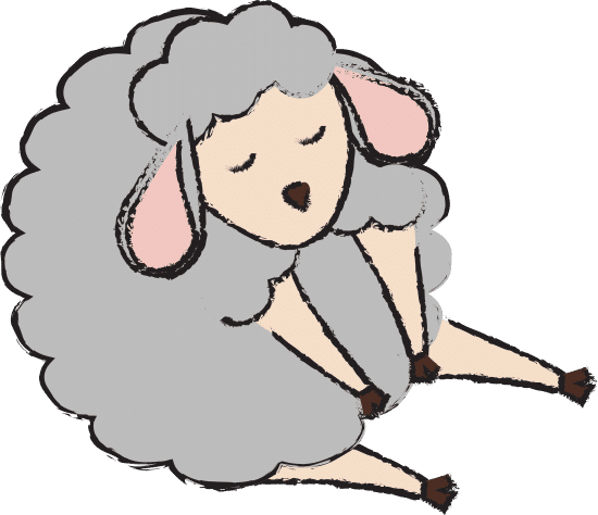 羊睡觉卡通图标sheep Sleeping Cartoon Icon素材 Canva可画