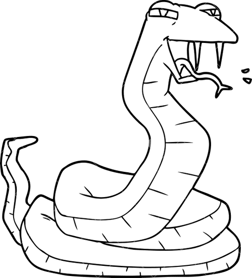 Cartoon Snake Hissing - 素材- Canva可画
