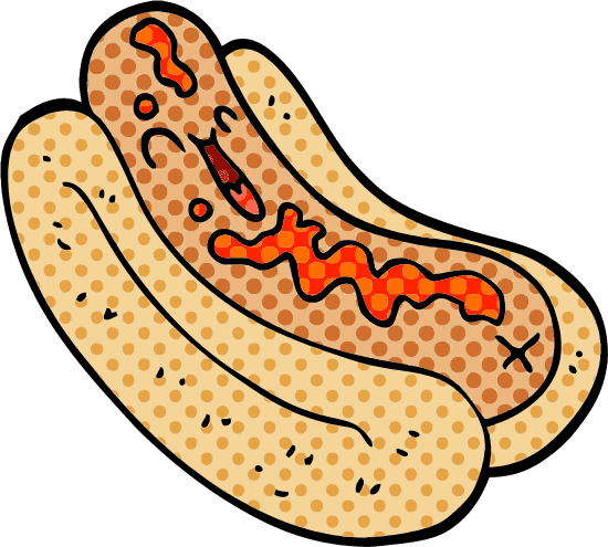 hotdogs简笔画图片