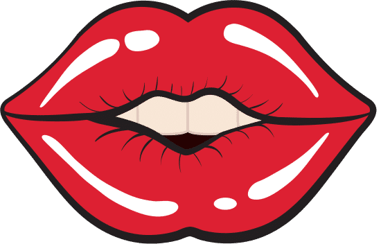 口女的嘴唇红色的复古图标 矢量图形mouth Female Lips Red Retro Icon Vector Graphic素材 Canva可画