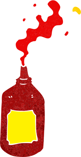 Cartoon Squirting Ketchup Bottle素材 Canva可画