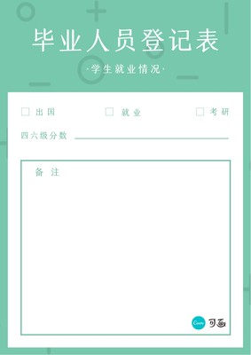 白绿色表格简洁广告交流中文成绩反馈表