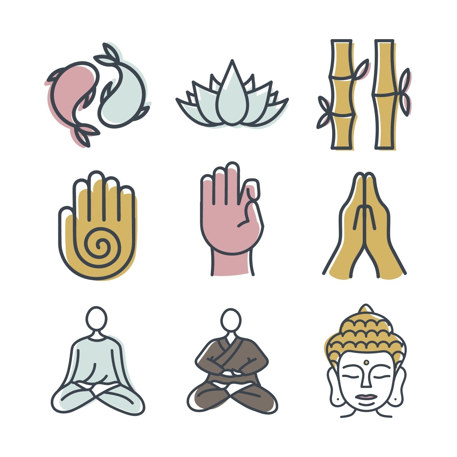 佛教符号图案大全图片