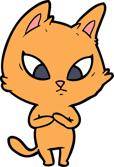 困惑卡通貓 confused cartoon cat