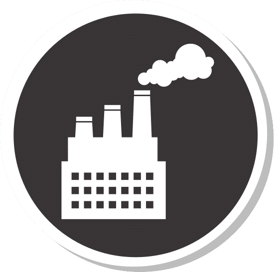修造厂厂污染图标 build plant factory pollution icon