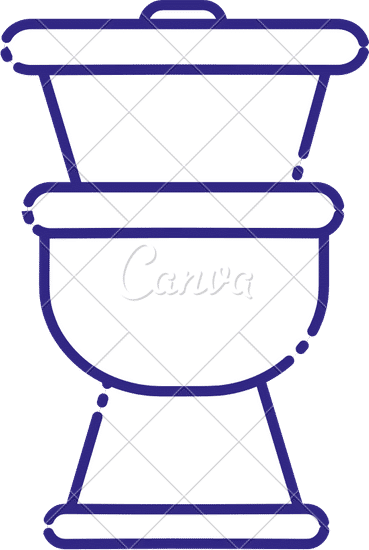 Toilet Bowl Clean Icon Line Design素材 Canva可画