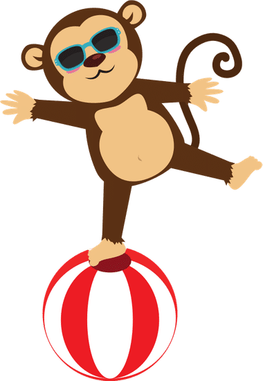 马戏团猴子卡通图标矢量图马戏团猴子卡通图标矢量图 circus monkey