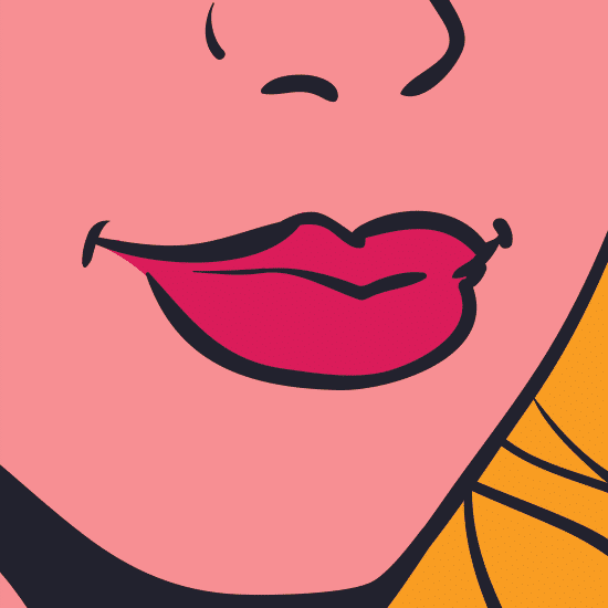 波普艺术的女人嘴 pop art woman mouth