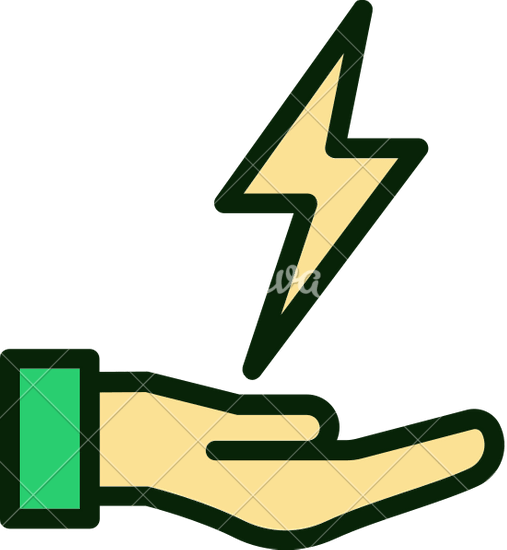 Hand Holding Lightning Bolt - 素材- Canva可画