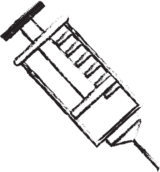 针管注射器设计素描图片