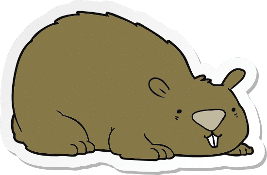 stickerofacartoonwombat