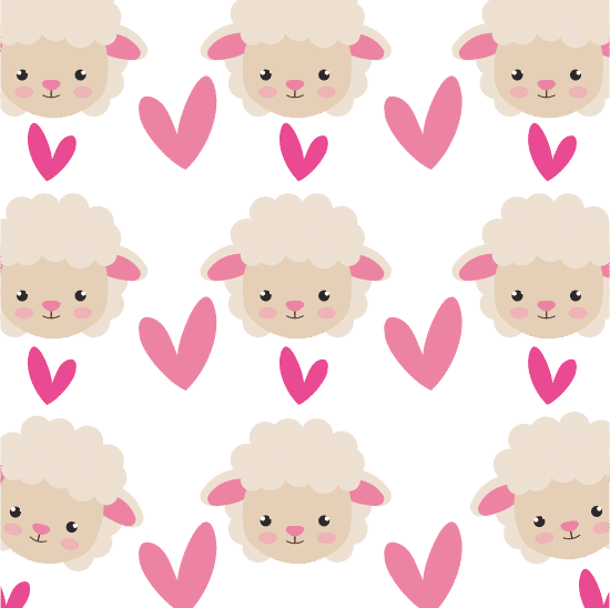 羊卡通和粉红色的心背景羊卡通和粉红色的心背景sheep Cartoon And Pink Hearts Background Sheep Cartoon And Pink Hearts Background素材 Canva可画