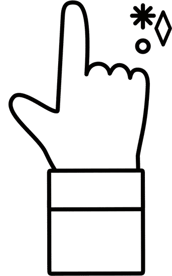 Social Media Hand Up Line Style Icon素材 Canva可画