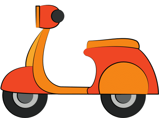 scooter delivery motorcycle