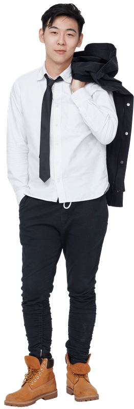 设计模板海报男人电商模特抠图透明领带白衬衫