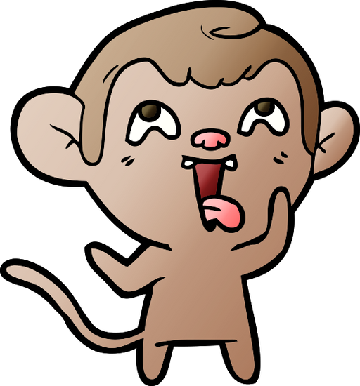 疯狂的卡通猴子 crazy cartoon monkey
