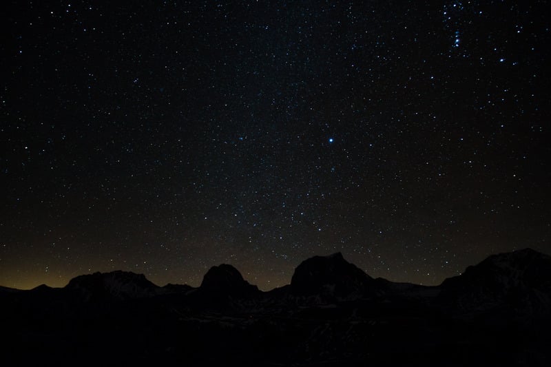 夜空中的星星真实照片图片