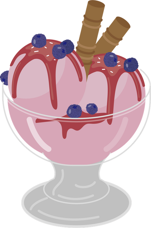 素材设计3d创意插画冰淇淋食物色彩矢量餐具图片