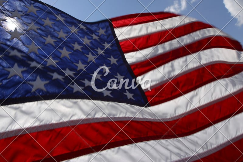 户外标志榜样图案美国国旗象征旗条纹特写室外